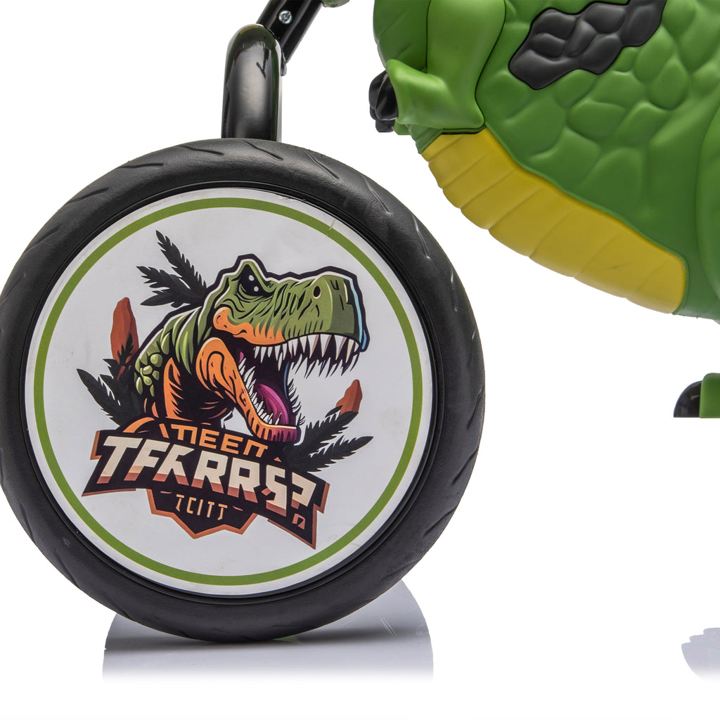 Dinosaur Pedal Drift Car for Kids 3-6, Water Spray, LED Lights, Music & Roaring Sounds, PP+EVA Wheels, Human-Powered Ride-On Toy, Up to 66 lbs, Interactive Dino Ride