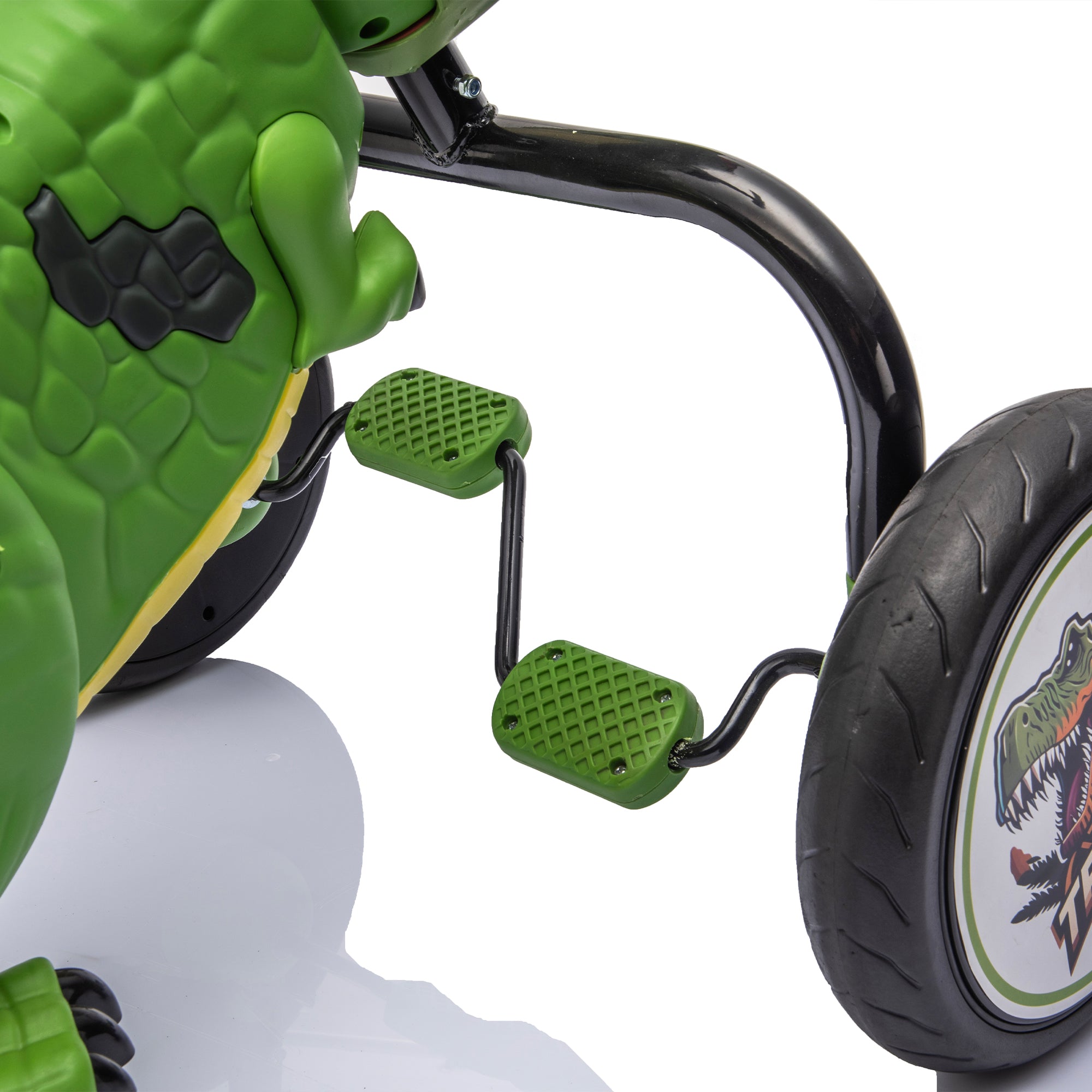 Dinosaur Pedal Drift Car for Kids 3-6, Water Spray, LED Lights, Music & Roaring Sounds, PP+EVA Wheels, Human-Powered Ride-On Toy, Up to 66 lbs, Interactive Dino Ride