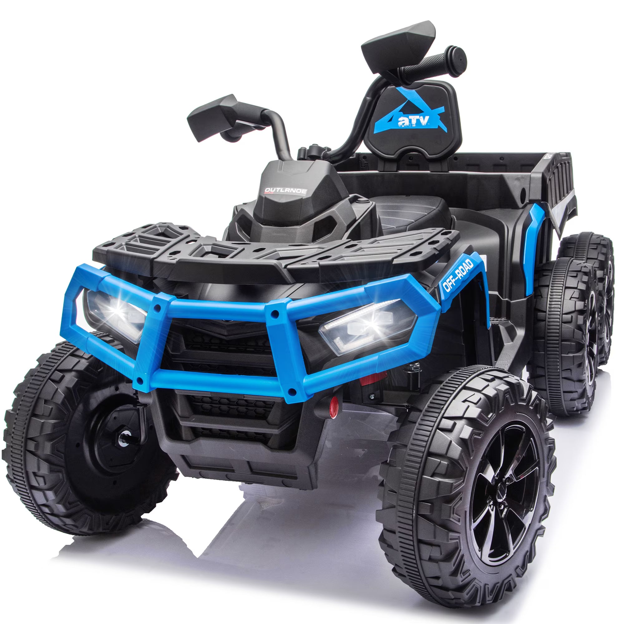 24V 6 Wheel Kids Ride On Cars with Bluetooth Music, Remote Control, Rear Cargo Bed, LED Lights, Dual Motors – Outdoor Electric Ride On Vehicle for Kids Ages 3-8, Pink