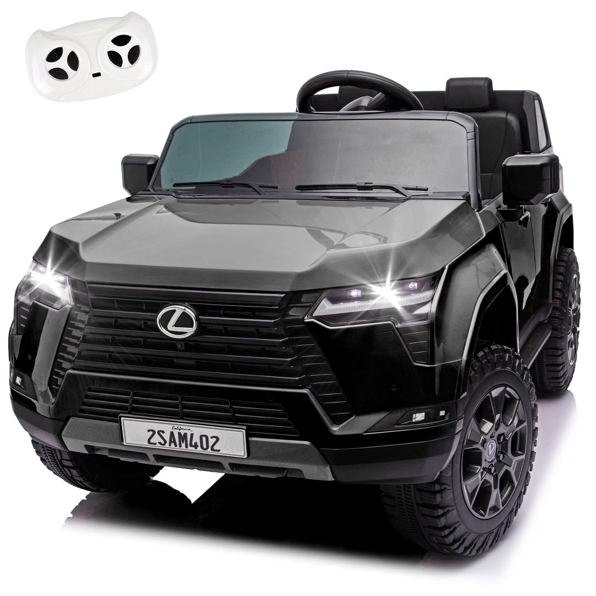 24V Ride On Car for Kids, Lexus GX550 2 Seater Powered Ride on Toys with Remote Control, 4 Wheels Suspension, Bluetooth, Music, LED Lights, Kids Electric Car for Boys Girls Ages 3-8, White
