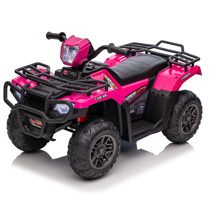 12V Kids Ride On Car, 6 Wheel Electric Toy for Kids Ages 3-8 with Bluetooth Music, LED Lights, Remote Control, Rear Cargo Bed, Dual Motors, Kids Ride On Toy Car for Toddlers