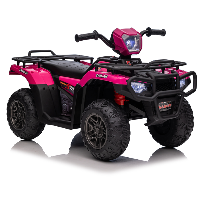 12V Kids Ride On Car, 6 Wheel Electric Toy for Kids Ages 3-8 with Bluetooth Music, LED Lights, Remote Control, Rear Cargo Bed, Dual Motors, Kids Ride On Toy Car for Toddlers