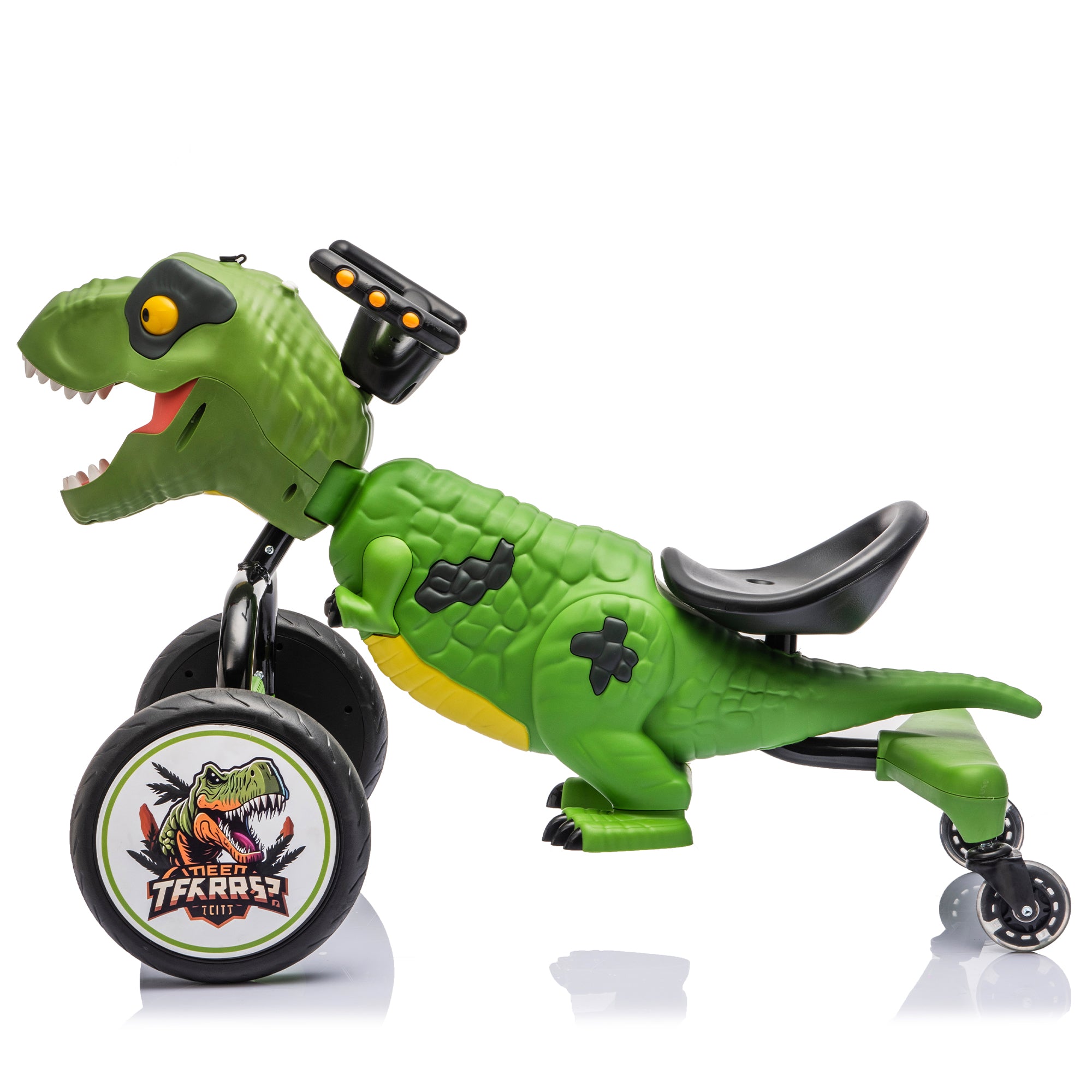 Dinosaur Pedal Drift Car for Kids 3-6, Water Spray, LED Lights, Music & Roaring Sounds, PP+EVA Wheels, Human-Powered Ride-On Toy, Up to 66 lbs, Interactive Dino Ride